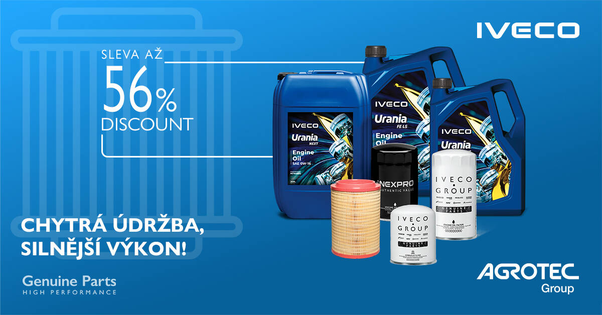 Slevy až 56 % na náhradní díly IVECO